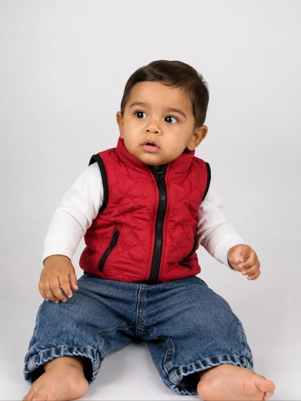 CARTERS thin puffer vest Cherokee jean pants 9M